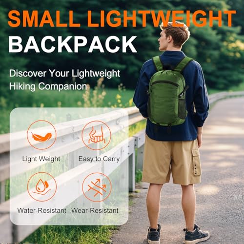 Small Hiking Backpack Travel Lightweight Hiking Packable Daypack Water