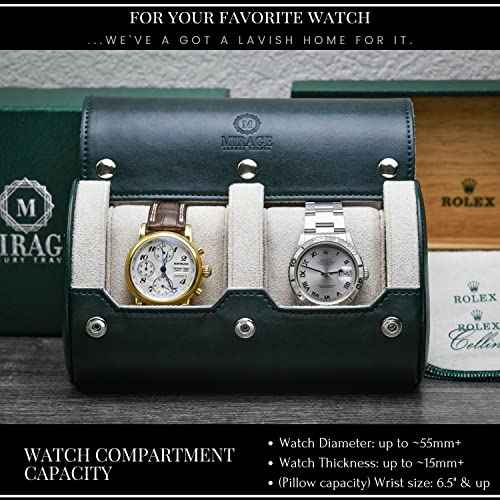 Watch Travel Case for Men Watch Roll for Travel Organizer and Display Watch Case (31 Count)