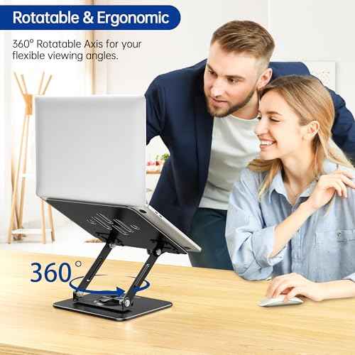 Laptop Stand with 360° Rotating Base