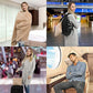 Premium Soft Travel Blanket Pillow Airplane Throws Packable Beige