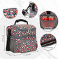 Double Layer Cooler Insulated Lunch Bag Adult Lunch Box Large Tote Bag for Men (Floral)