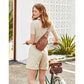 Crossbody Bags for Women PU Leather Cross Body Sling Bag for Woman Travel Brown