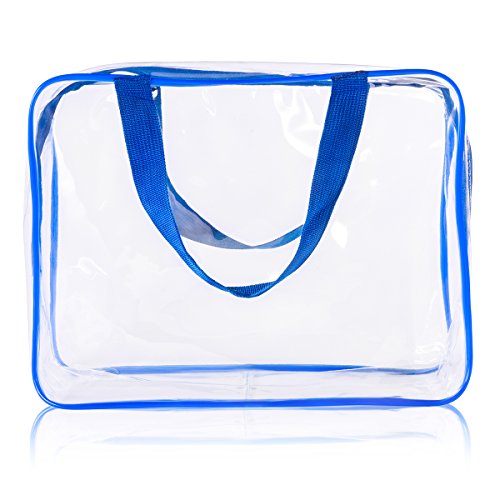 3Pcs Crystal Clear PVC Travel Toiletry Bag Kit for Women Men