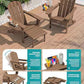 Folding Adjustable Adirondack Chairs with Footrest Set of 2 (2 Count)