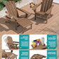 Folding Adjustable Adirondack Chairs with Footrest Set of 4 (4 Count)
