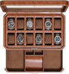 12 Slot Leather Watch Box with Valet Drawer