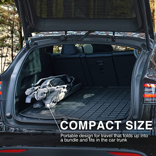 Padded Camping Chair 4 Positon Adjustable Recliner Grey