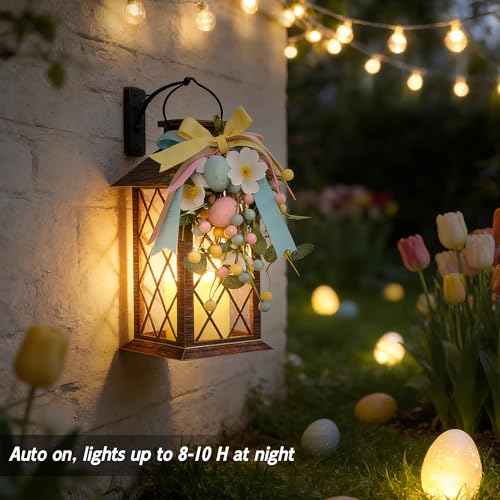 Easter Solar Lanterns Outdoor Waterproof
