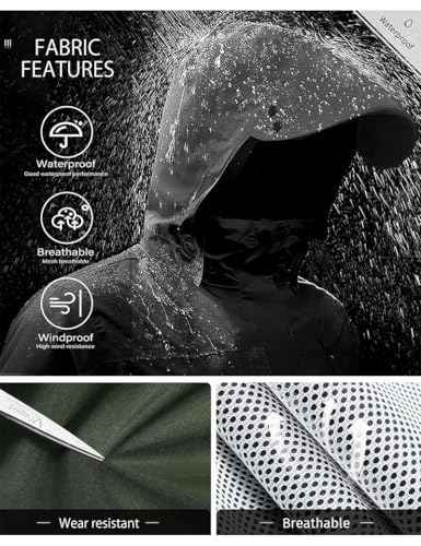Rain Suit Waterproof Breathable Lightweight 2 (2 Count)