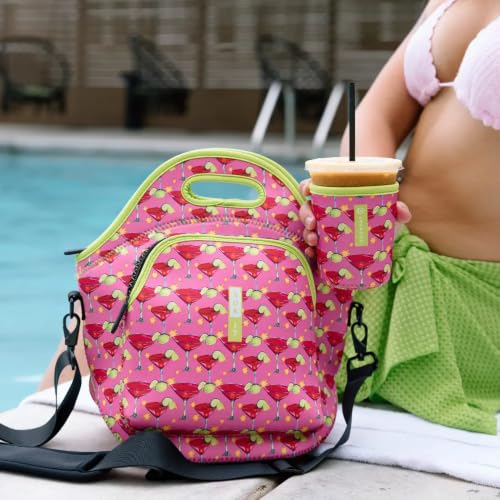 LunchTote Zippered Bag Insulated Neoprene Caddy (Lime After Lime / X-Large 6.5 Quart Lunch Tote)