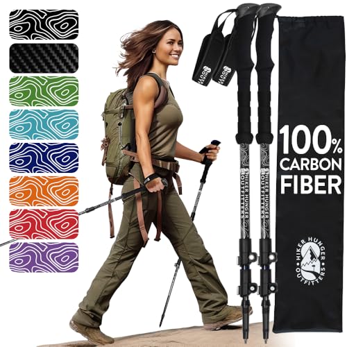100% Carbon Fiber Trekking Poles by USA Brand