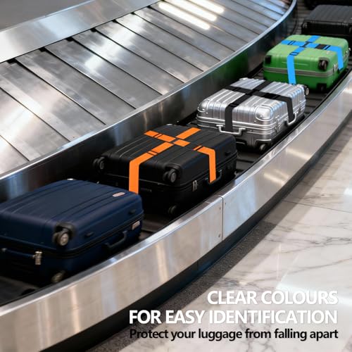 Cross Luggage Straps for Suitcase and Luggage Tags 3 Packs