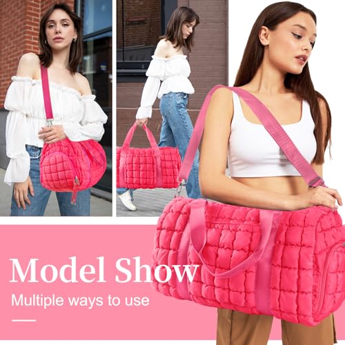 Quilted Travel Duffle Bag Gym Bag for Women
