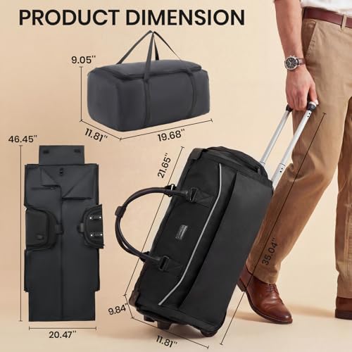 Carry On Rolling Garment Bag with Wheels