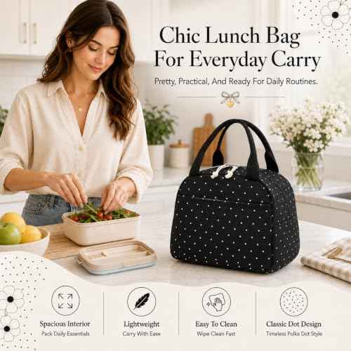 Lunch Bag for Women Men Cute Corduroy Lunch Tote Bags Reusable Insulated Lunch Box Large Capacity Reusable Insulated Cooler for Work Picnic or Travel