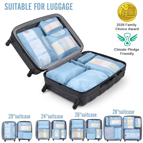10 Set Packing Cubes for Travel Essentials (10 Count)