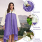 Adult Rain Poncho Waterproof Hooded Zipper Raincoat with Pockets