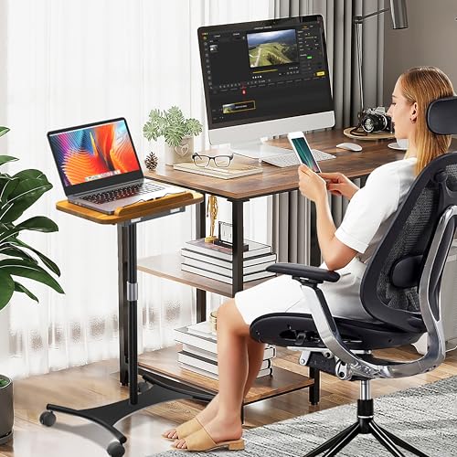 Laptop Floor Stand with Wheels