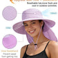 UPF 50+ Wide Brim Sun Hat with Neck Flap