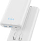 Portable Charger Power Bank 40,800mAh 25W Fast Charging USB C Portable Charger with 2 Built in Cables,5 Outputs & QC 4.0 Quick Phone Charging Battery Pack Compatible with iPhone 16/15/Android (White)