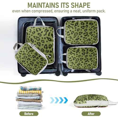 4 Set Compression Packing Cubes For Travel Bags Organizer For Luggage Suitcase Organizer