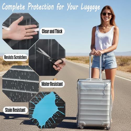 28 Inch Waterproof Clear Suitcase Cover