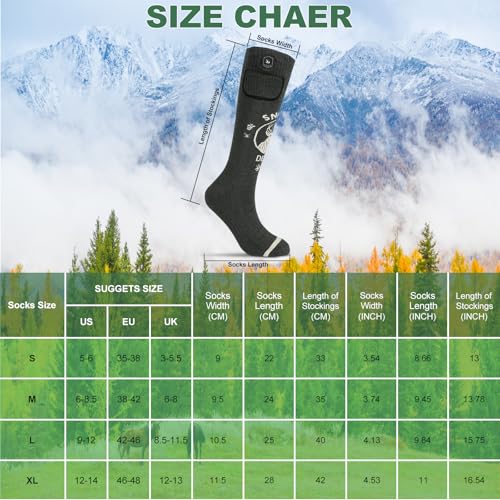 Upgraded Fast Charging Green Electric Heated Socks
