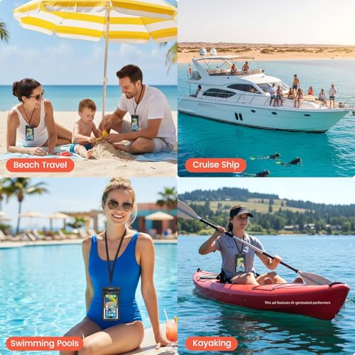Waterproof Phone Pouch [Up to 8.5"] (2 Count)