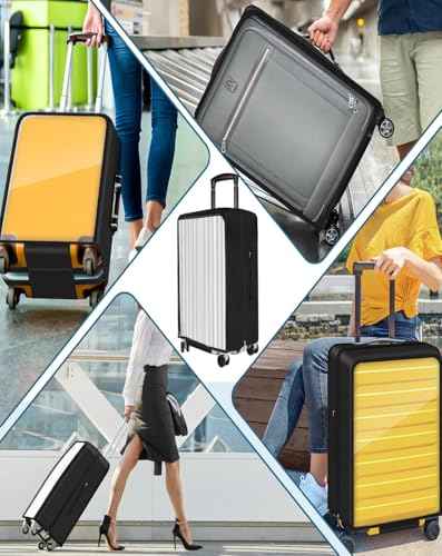 Upgraded Double Zippered Transparent PVC Suitcase Cover 28 Inch