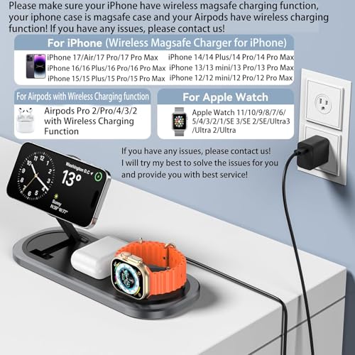 3 in 1 Fast Wireless Charger Stand for iPhone