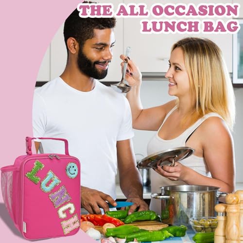 Lunch box Insulated Soft Bag Mini Cooler Back to School Thermal Meal Tote Kit With Buckle and Mesh Side Pocket for Girls