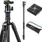 Fotopro 73" Camera Tripod, Aluminum Compact Travel Tripod and Monopod with 360° Ball Head Quick Release Plate, Professional Camera Tripod for DSLR, A4I A5I (Blue, 80 Inch)