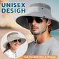 Sun Hats for Men Women Wide Brim Bucket Hat Darkgray