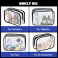 16 Pieces Clear Cosmetic Bags PVC Clear Makeup Bags TSA Approved Toiletry Bag with Zipper Waterproof Vinyl Plastic Organizer Storage Transparent Pouch for Women and Men (16 Count)
