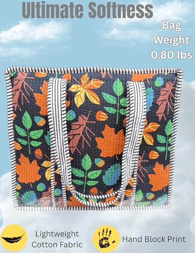 100% Cotton Quilted Tote Bag For Women