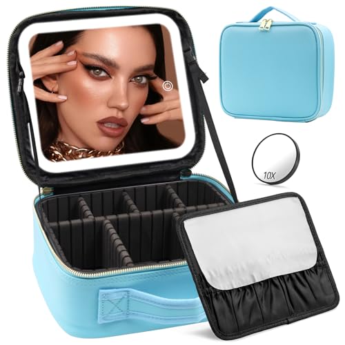 Makeup Organizer Bag with Mirror
