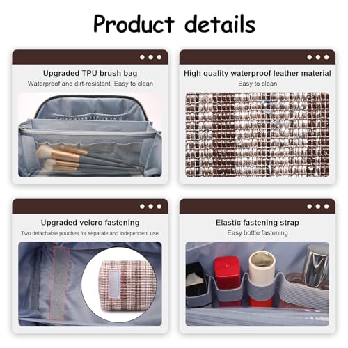 Travel Makeup Bag Cosmetic Bags for Women (3 Count)