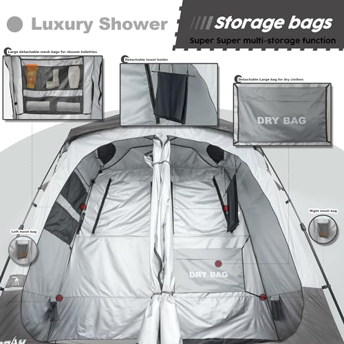 Portable Camping Shower Tent Deluxe Changing Room Easy Set Up Privacy Shelter