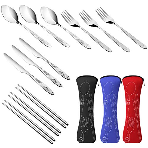 3 Pack Reusable Flatware Sets Knife (3 Count)