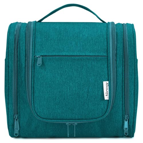 Large Hanging Toiletry Bag for Women Men Travel Makeup Bag Organizer Toiletries Bag Dry Wet Separation