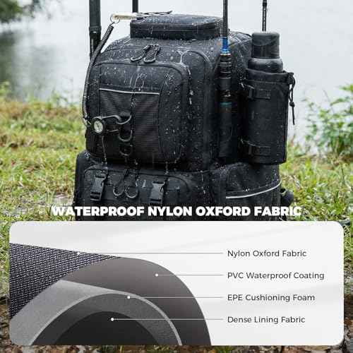 Fishing Backpack 45L with 4 Tackle Boxes