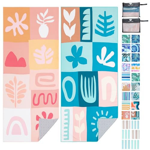 2 Pack Microfiber Beach Towel