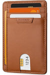 Slim Wallet for Men Women Minimalist Small Leather Front Pocket Wallets with RFID Blocking and Gifts Box