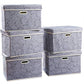 Large Storage Boxes with Lids [5 (5 Count)