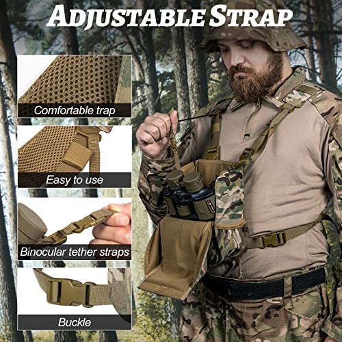 Binocular Harness with Rain Cover for Hunting Hiking Shooting