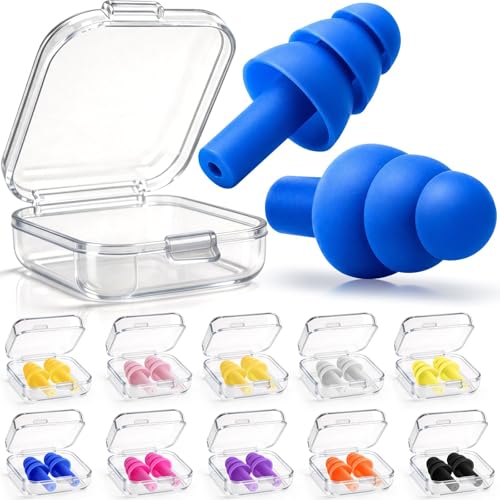 100 Pairs Reusable Silicone Ear Plugs for Sleeping Noise Cancelling (100 Count)