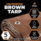 Multipurpose Protective Cover Brown Poly Tarp 20' x 25' (4 Count)