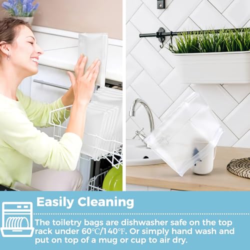 3 Pack Leakproof Clear Toiletry bags (3 Count)