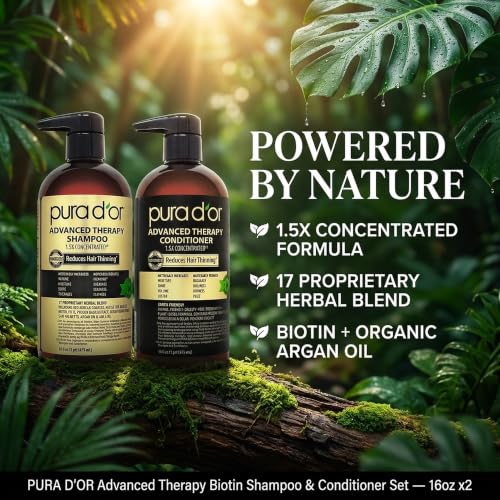 Advanced Therapy Biotin Shampoo & Conditioner Set (32 Fl Oz)