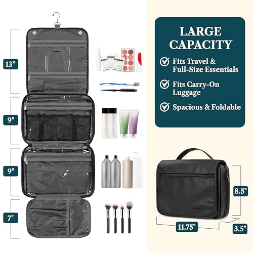 Hanging Toiletry Bag for Women Men